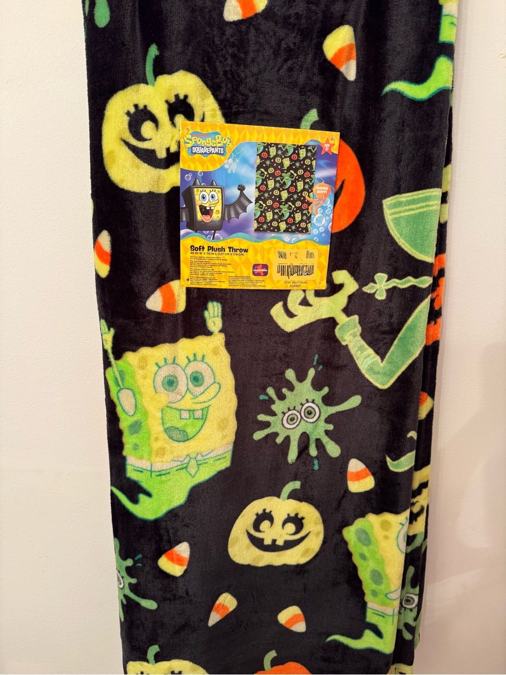SpongeBob SquarePants Halloween Throw Blanket Pirate Ghosts